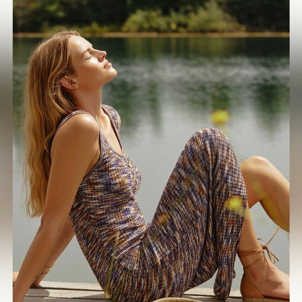 Anthropologie Daily Practice Space Dye Midi Dress XSP - Picture 4 of 9